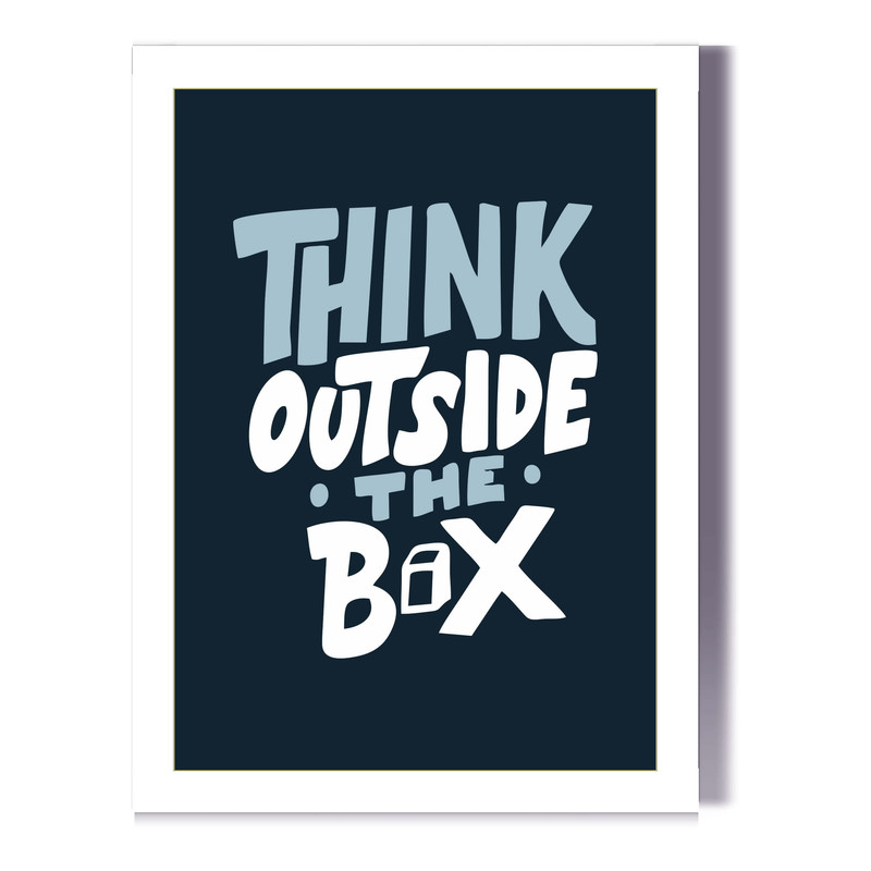 تابلو مدل انگیزشی خارج از چارچوب فکر کن کدWTOTB2 | دنیای قاب