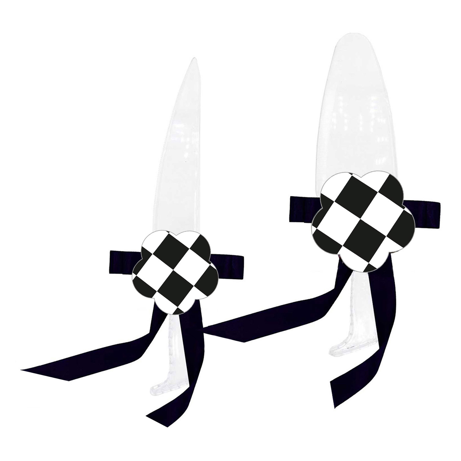 ست کارد و کفگیر سرو کیک مدل شطرنجی مجموعه 2عددی