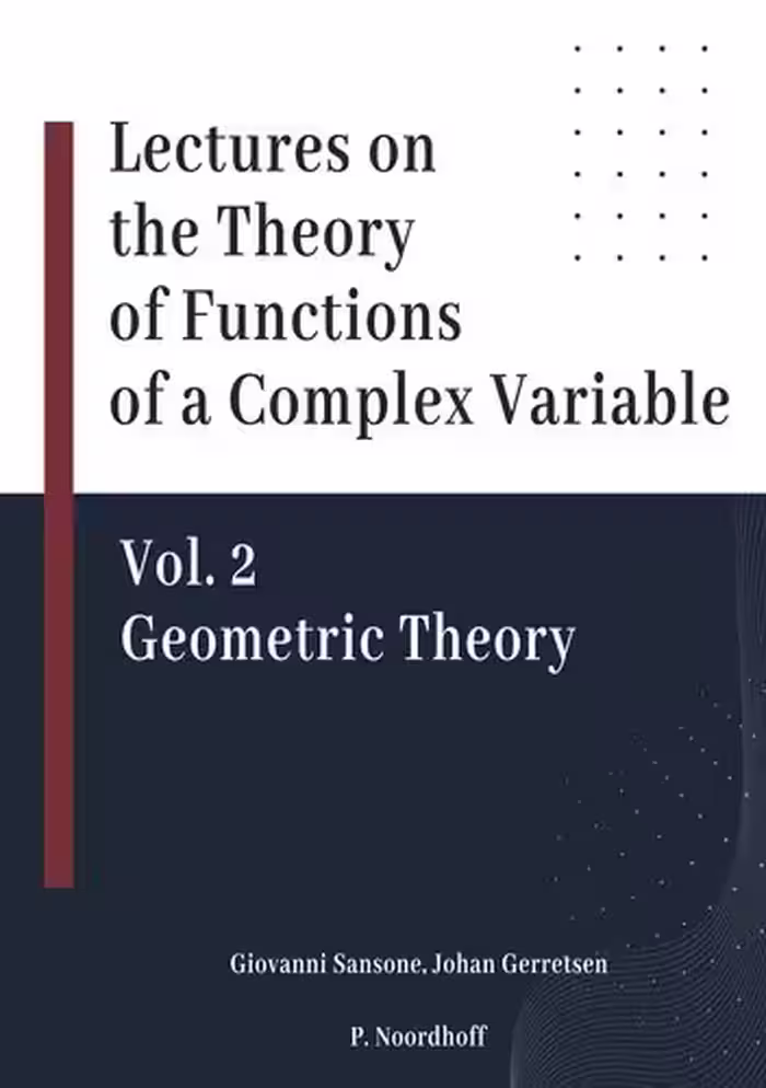 خرید و دانلود نسخه کامل کتاب Lectures on the Theory of Functions of a Complex Variable: Volume II: Geometric Theory