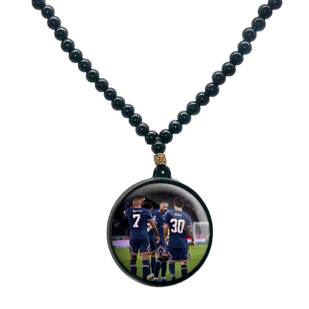 گردنبند پرمانه طرح مسی کد pmd.8833 مدل دو طرفه