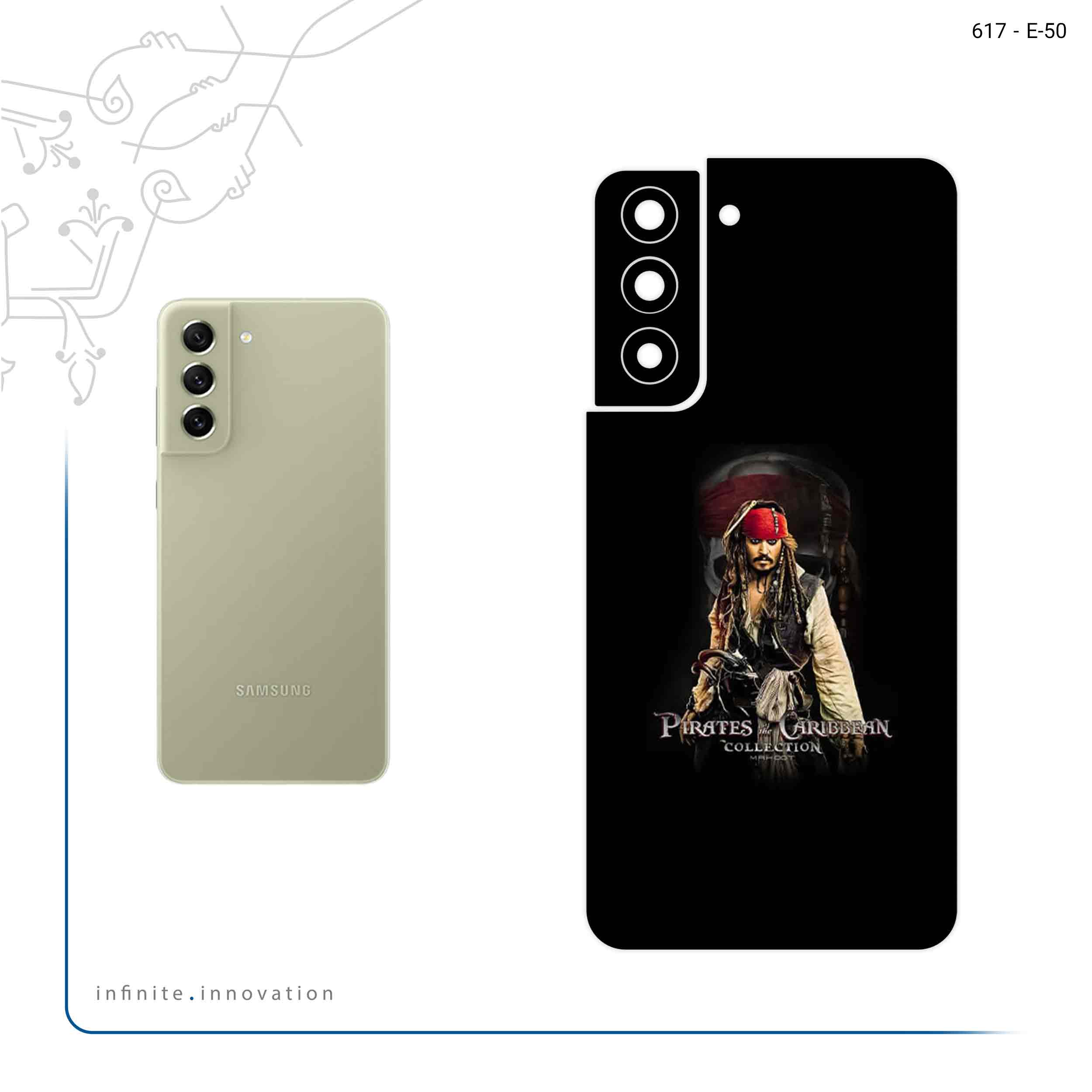 برچسب پوششی ماهوت مدل PIRATES OF THE CARIBBEAN مناسب برای گوشی موبایل سامسونگ Galaxy S21 FE 5G