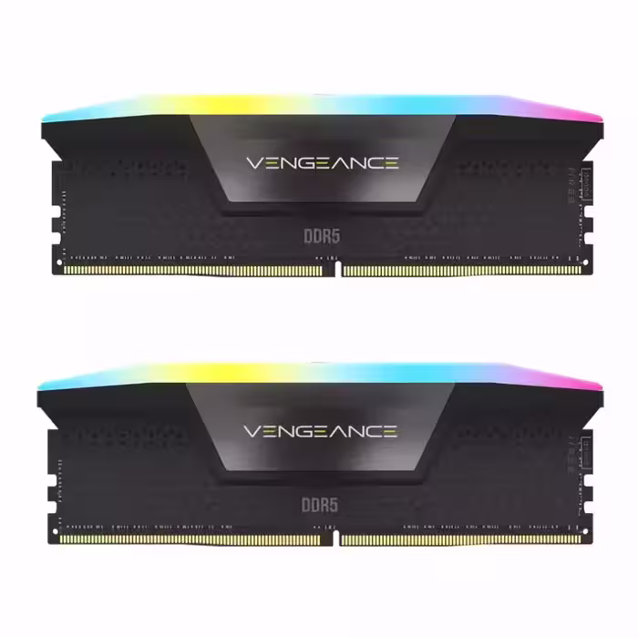رم دسکتاپ DDR5 دو کاناله 5200 مگاهرتز CL40 کورسیر مدل VENGEANCE RGB ظرفیت 32 گیگابایت