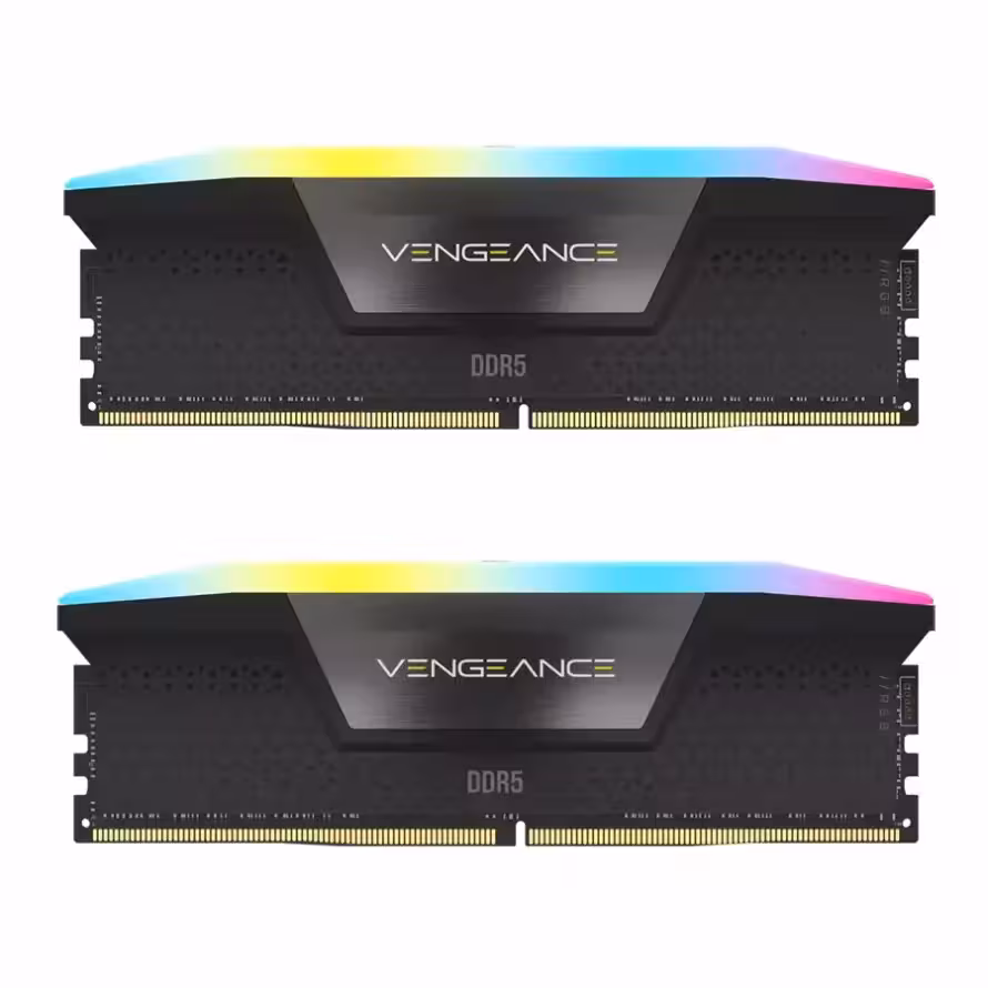 رم دسکتاپ DDR5 دو کاناله 5200 مگاهرتز CL40 کورسیر مدل VENGEANCE RGB ظرفیت 32 گیگابایت