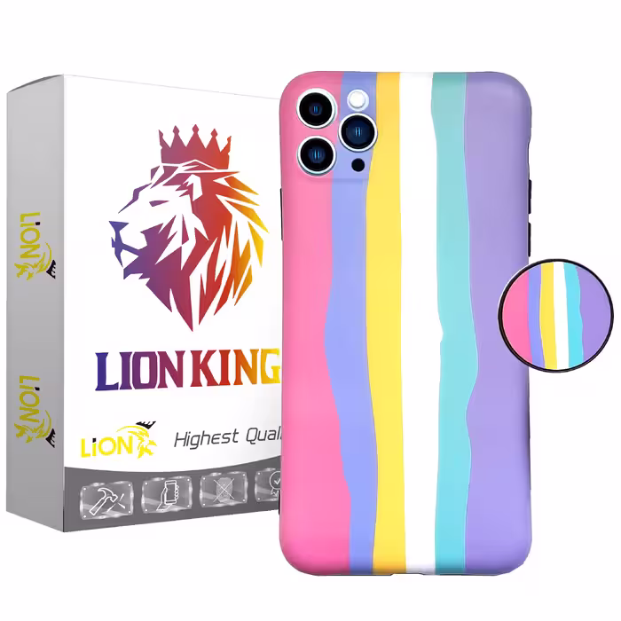 کاور لاین کینگ مدل IMD RANGINKAMAN مناسب برای گوشی موبایل اپل IPhone 13 pro Max به همراه پایه نگهدارنده
