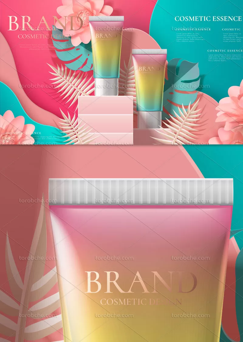 وکتور کرم آرایشی و بهداشتی | گرافیک با طعم تربچه