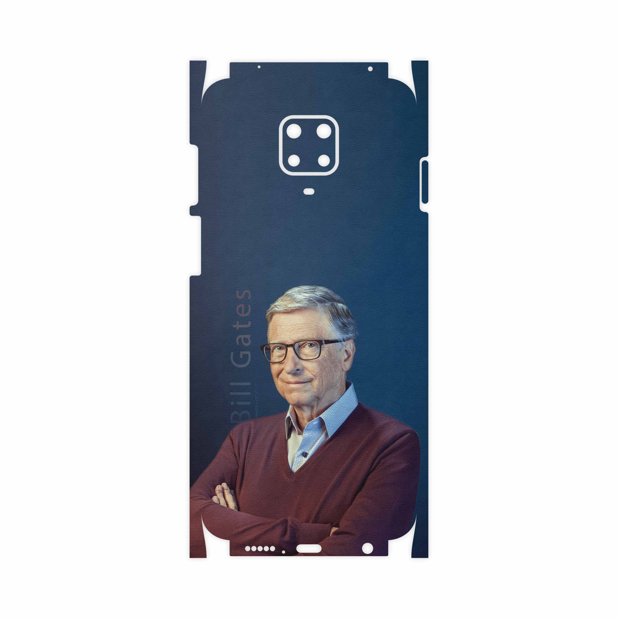 برچسب پوششی ماهوت مدل Bill Gates-FullSkin مناسب برای گوشی موبایل شیائومی Redmi Note 9 Pro