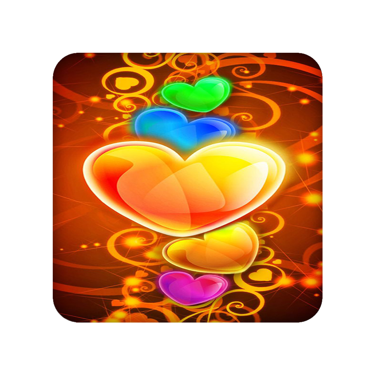 زیر لیوانی طرح قلب کد 1302