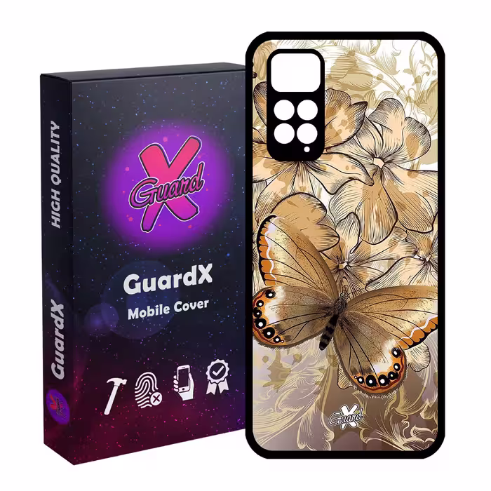 کاور گارد ایکس طرح پروانه مدل Glass10272 مناسب برای گوشی موبایل شیائومی Redmi Note 11S/ Note 11 4G