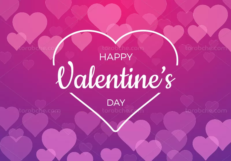 وکتور بک گراند ولنتاین رنگی | گرافیک با طعم تربچه
