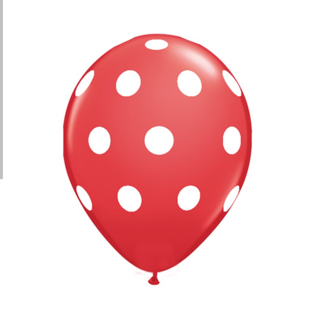 بادکنک خال دار سفید 