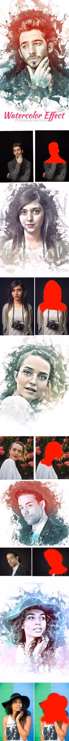 دانلود Watercolor Effect Photoshop Action – اکشن آبرنگ فتوشاپ
