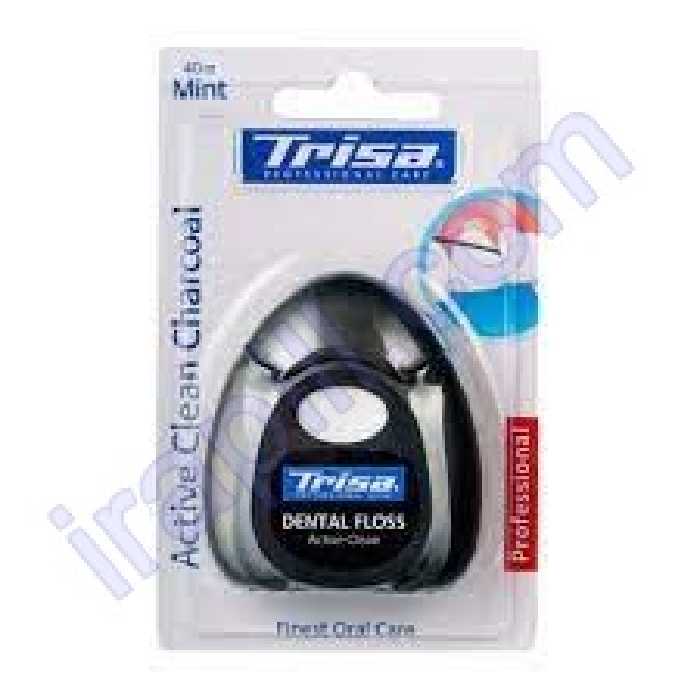 نخ دندان ذغال چوبی 40 متری تریزا