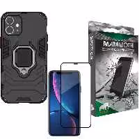 کاور ماموت مدل M-GHB-BNDL مناسب برای گوشی موبایل اپل Iphone 11 به همراه محافظ صفحه نمایش و پایه نگهدارنده