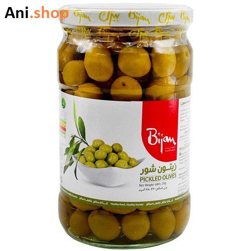 زیتون شور با هسته بیژن وزن 680 گرم کد 334
