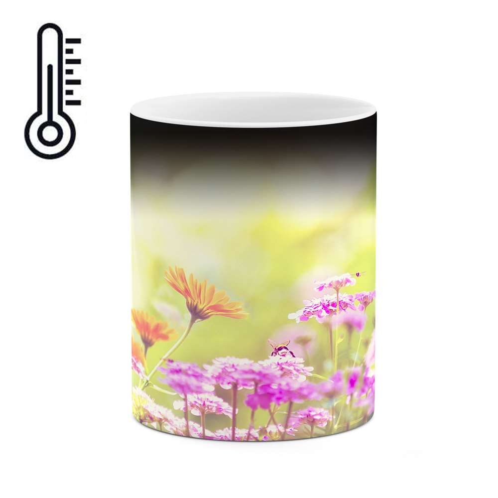 ماگ حرارتی طرح گل مدل mgh12104