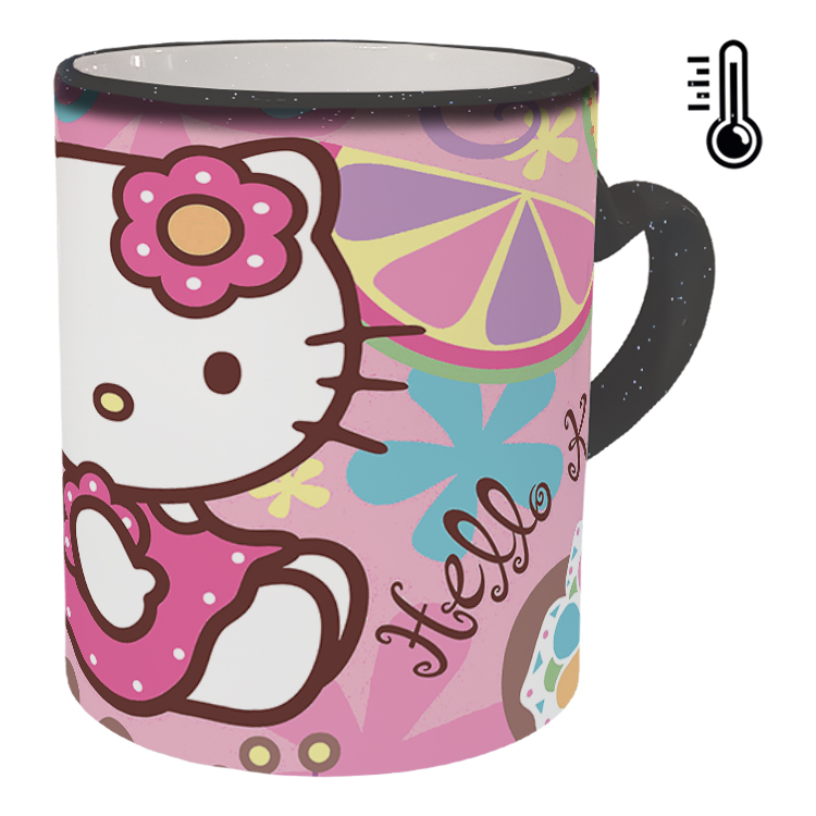 ماگ حرارتی مدل دسته قلبی اکلیلی طرح کیتی کد 10