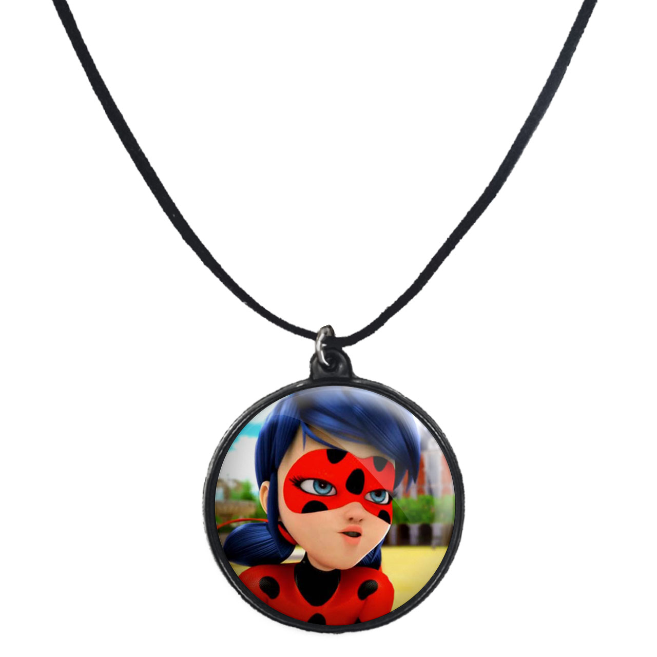 گردنبند پرمانه طرح کفشدوزکی کد pmb.2003 مدل دو طرفه