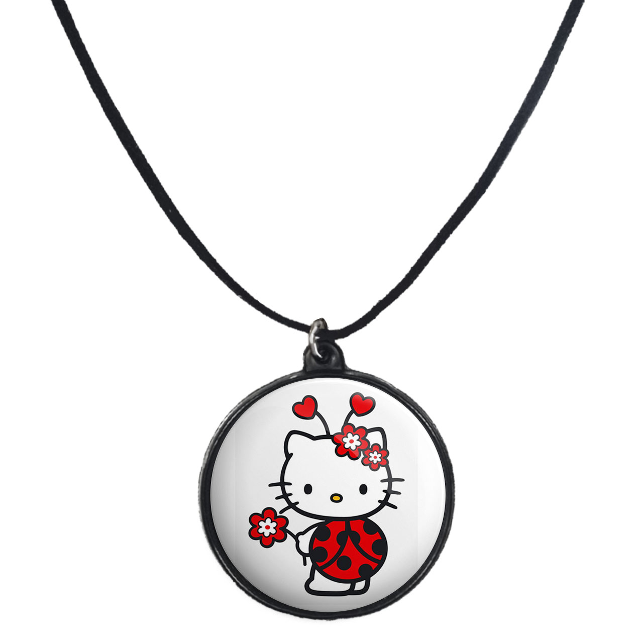 گردنبند پرمانه طرح کیتی کد pmb.22506 مدل دو طرفه