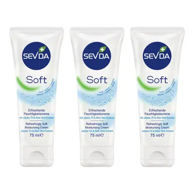 کرم مرطوب کننده سودا مدل Soft حجم 75 میلی لیتر مجموعه 3 عددی