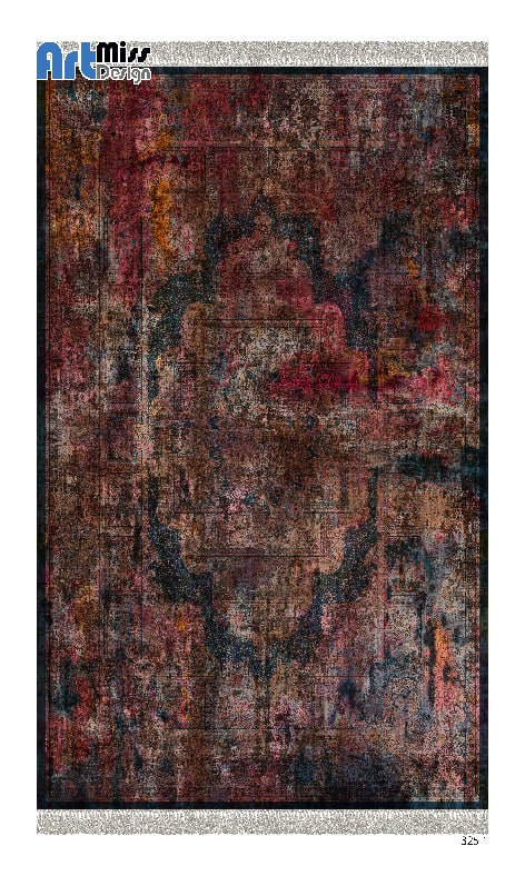 فرشینه و قالیچه درجه1 در ابعاد متنوع با ترمز فرش زمینه چند رنگ غلبه قرمز