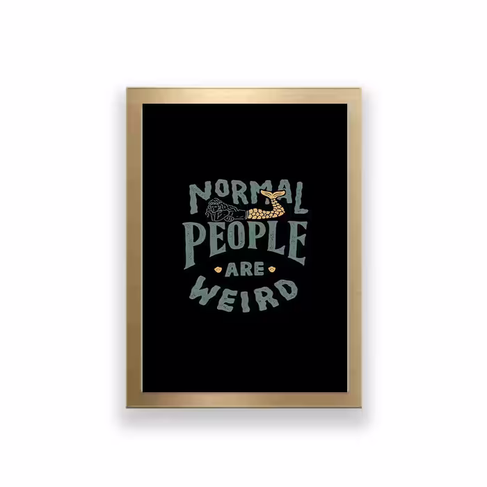 تابلو طرح تایپوگرافی normal people are weird