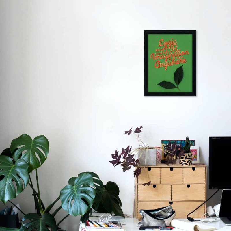 تابلو مدل دکوراتیو طرح انگیزشی تفاوت تخیل و جادو