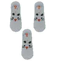 جوراب بچگانه مدل گربه ای مژده کد 147 مجموعه 3 عددی