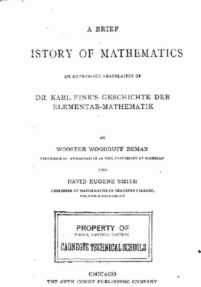 خرید و دانلود نسخه کامل کتاب A brief history of mathematics