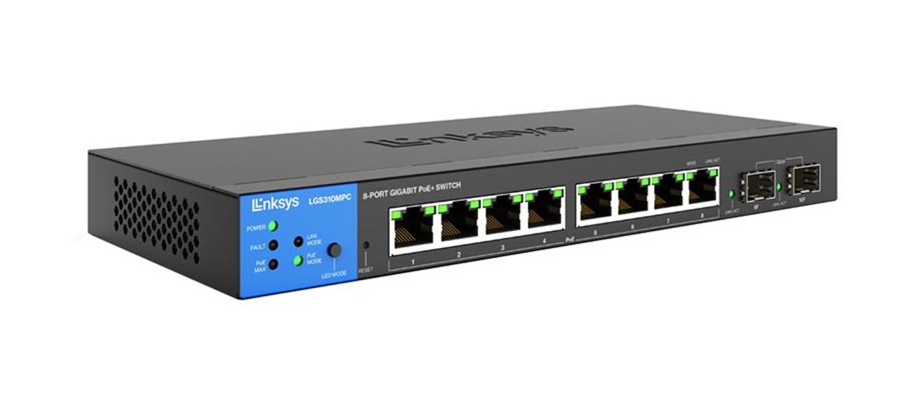 Linksys LGS310MPC-EU 8-Port Managed Gigabit PoE  Switch With 2 1G SFP Uplinks - تکنو لینک 148