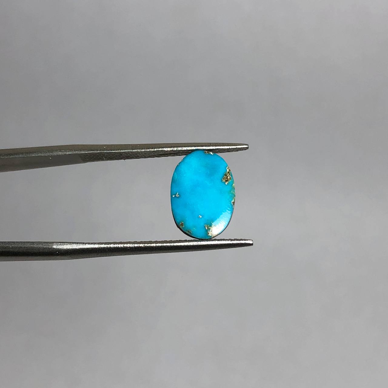 نگین فیروزه نیشایوری بیضی آبی طبیعی 240396