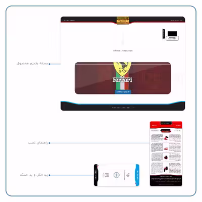 برچسب پوششی ماهوت مدل Ferrari مناسب برای تبلت مایکروسافت Surface 2 RT 2013