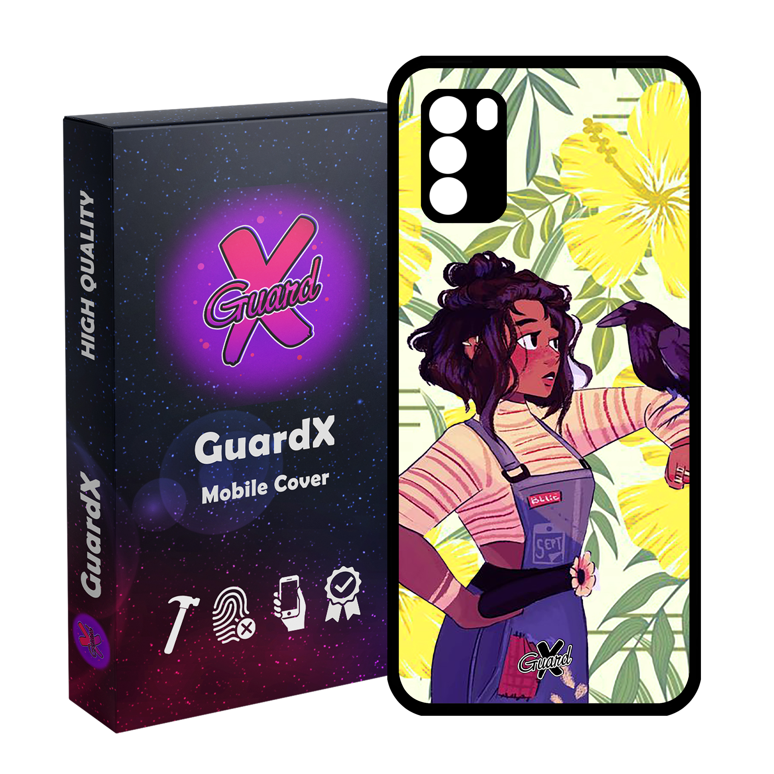 کاور گارد ایکس طرح دختر مدل Glass10337 مناسب برای گوشی موبایل شیائومی Poco M3