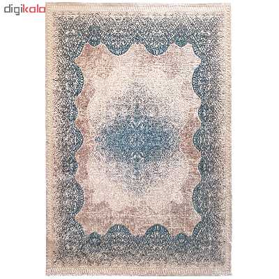 فرش ماشینی زمرد مشهد کد P32 زمینه کرم