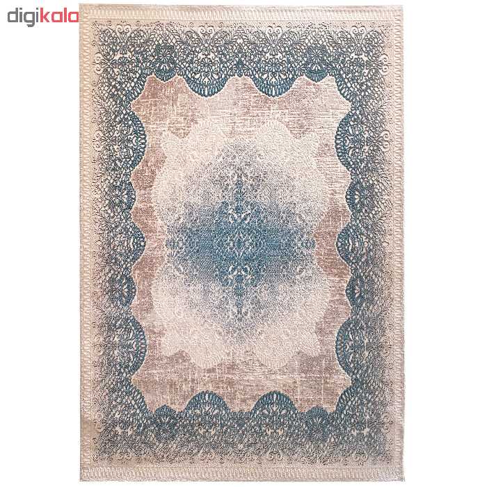 فرش ماشینی زمرد مشهد کد P32 زمینه کرم