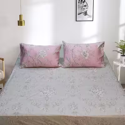 سرویس ملحفه بومرنگ مدل Saran-90 یکنفره 2 تکه