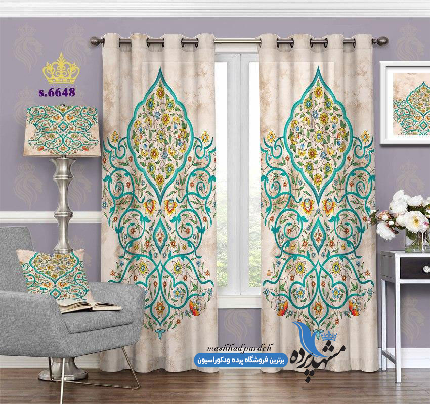 پرده پانچ طرح اسلیمی کد s-6648