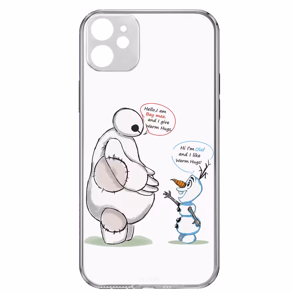 کاور طرح Olaf &amp; Baymax مناسب برای گوشی موبایل اپل iPhone 12 