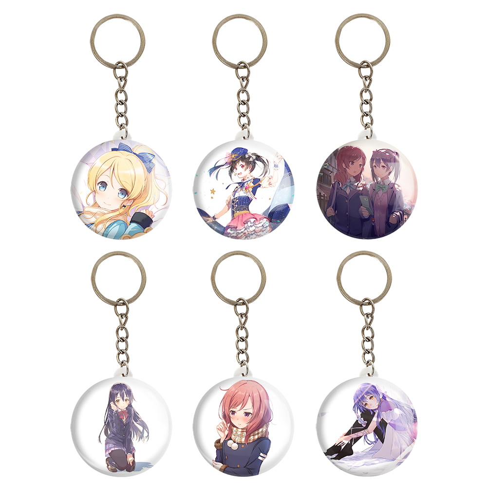 جاکلیدی خندالو مدل انیمه لاو لایو Love Live کد 1023B مجموعه 6 عددی