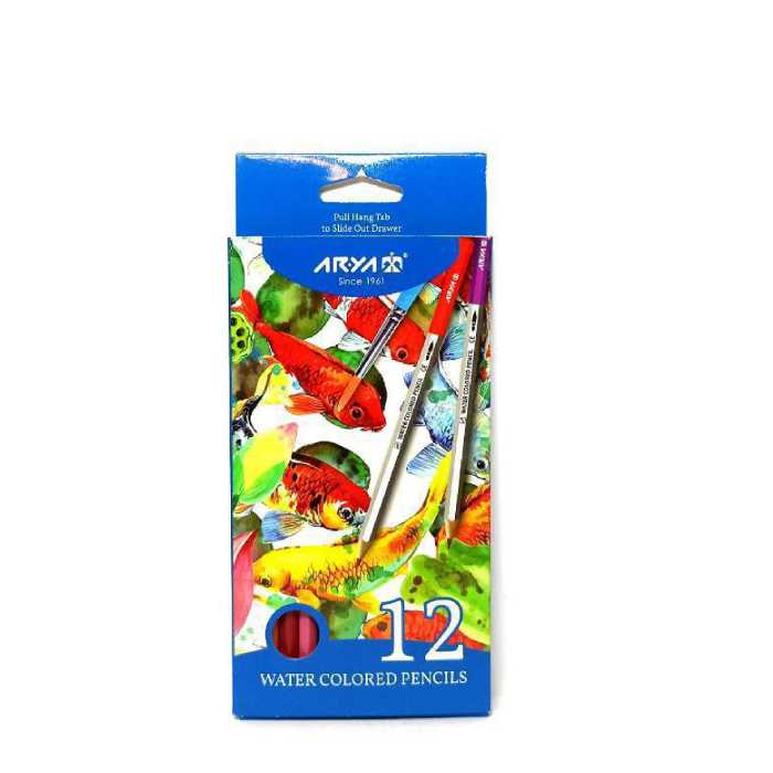 مداد رنگی 12 رنگ آبرنگی آریا

