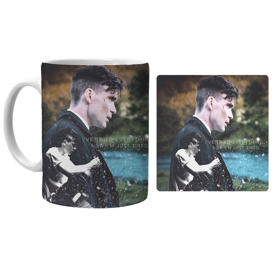 ماگ مدل پیکی بلایندرز کد xz8 همراه با زیرلیوانی