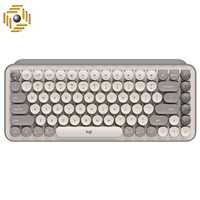 کیبورد بی سیم مکانیکال لاجیتک POP KEYS Brown Switch smoke ash
