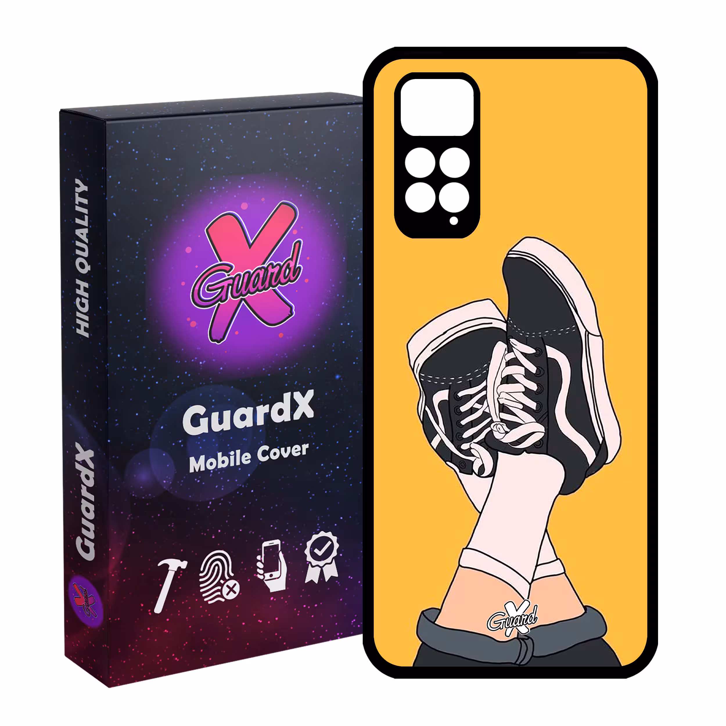 کاور گارد ایکس طرح Shoes مدل Glass10051 مناسب برای گوشی موبایل شیائومی Redmi Note 11S/ Note 11 4G