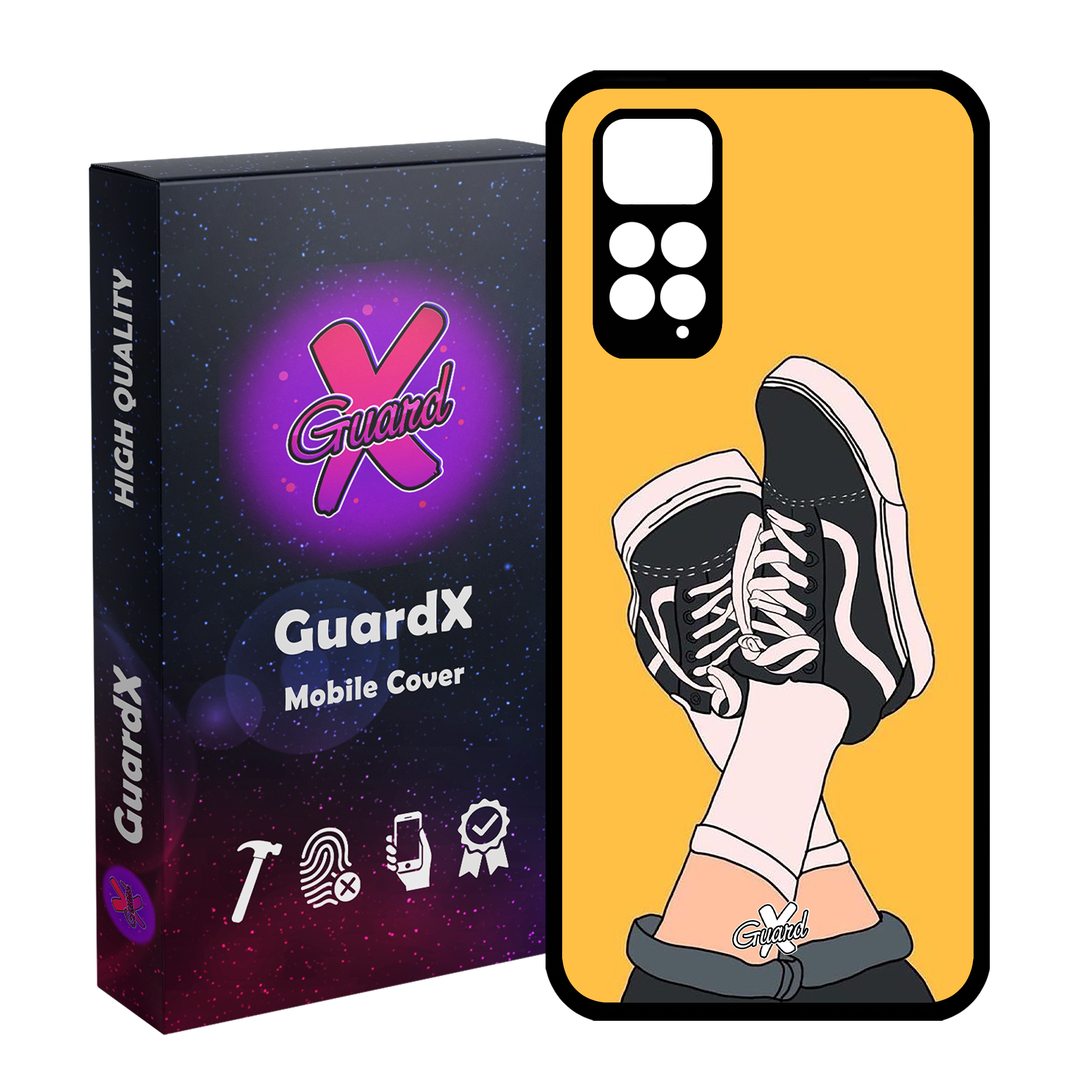 کاور گارد ایکس طرح Shoes مدل Glass10051 مناسب برای گوشی موبایل شیائومی Redmi Note 11S/ Note 11 4G