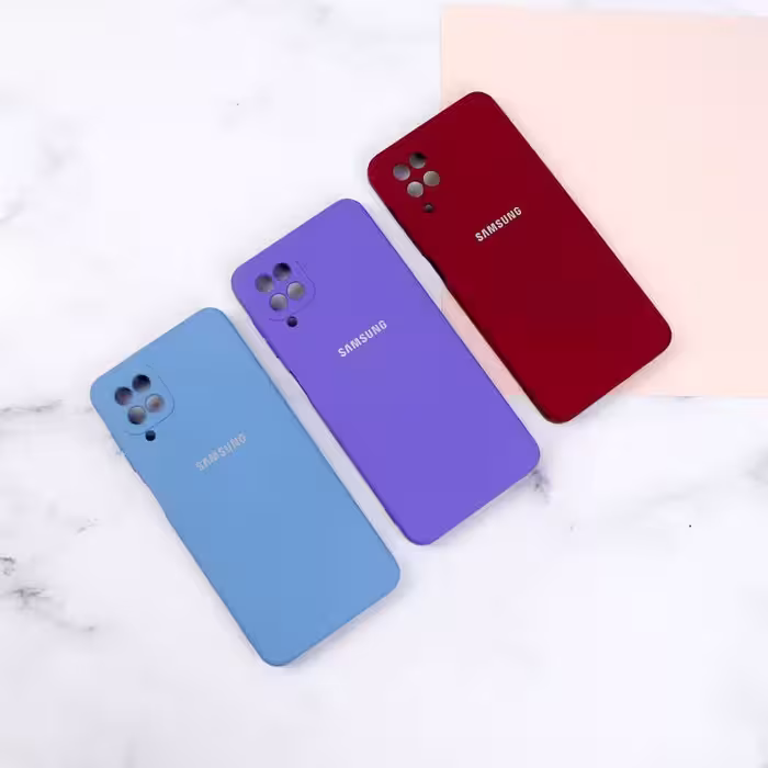 قاب سیلیکونی معمولی محافظ لنزدار مناسب برای گوشی موبایل Samsung Galaxy A12-M12