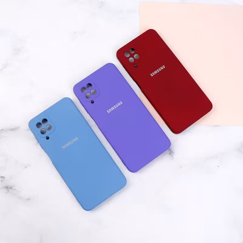 قاب سیلیکونی معمولی محافظ لنزدار مناسب برای گوشی موبایل Samsung Galaxy A12-M12