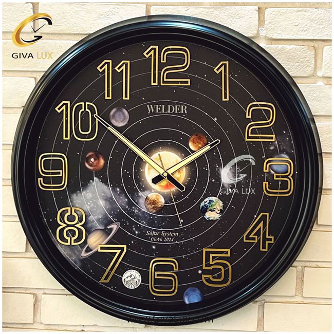 ساعت دیواری اورجینال ولدر PVC مشکی| کد رفرنس 635