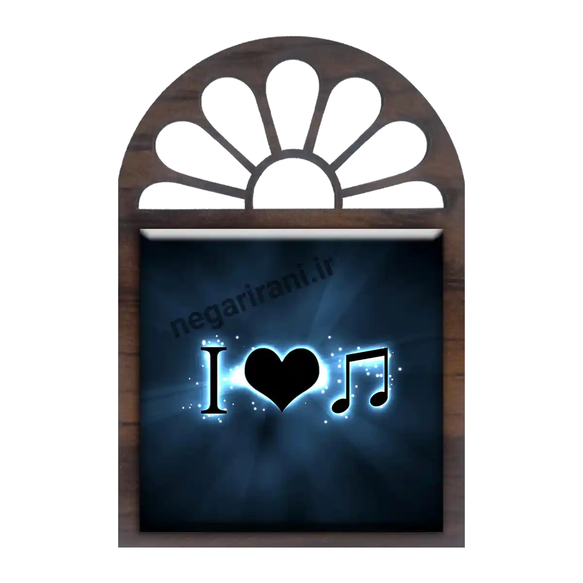 تندیس کاشی پنجره ای I love music مدل AC 10