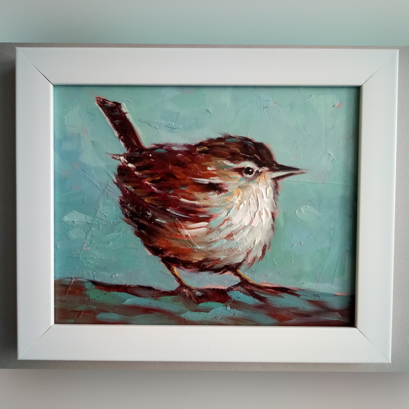 تابلو نقاشی پرنده رنگ روغن