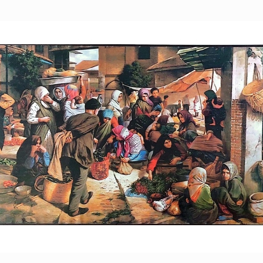 پازل 1000 تکه طرح بازار سنتی و پیرمرد