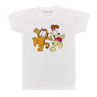 تی شرت آستین کوتاه بچگانه پرمانه طرح گارفیلد کد pmt.7656